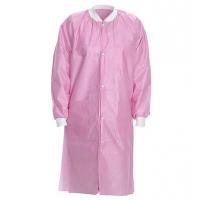 China 45gsm Disposable Lab Gown , Non Woven Lab Coat With 3 Pockets factory