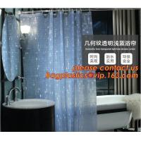 China Mould Proof Waterproof white and black trellis design pvc custom bath curtain printed shower curtain, High quality Polye factory