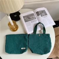 China ARTSY CORDUROY BAG CASUAL PORTABLE MINI LADIES CLUTCH BAG VINTAGE CLOTH BAG BENTO BAG factory