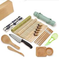 China Knife Chopsticks Sushi Rolling Mats , User Guidance Bamboo Sushi Making Kit factory