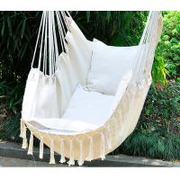 China White Macrame Tassel Hanging Hammock Chair For Bedroom Swinging Chair Indoor Bedroom factory