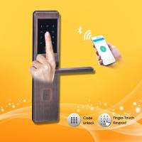 China Smart Home Bluetooth Security Door Lock , Fingerprint Scanner Door Entry System factory