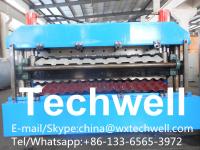 China Chain Transmission Double Layer Roll Forming Machines For Corrugated Sheets factory