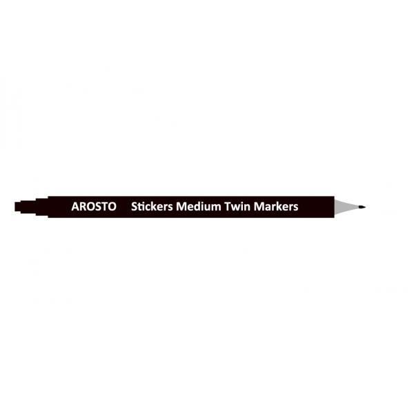 Quality Alcohol Based Medium Twin Marker Pen With 6mm - 8mm Medium Chisel and 1mm Fine Nibs for sale
