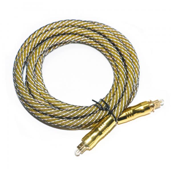 Quality TOSLINK OD7.0 Woven Rope Plated Gold ports Digital Cable High Resolution For Audiophile Amplifier TV 1.8M 3M 5M for sale