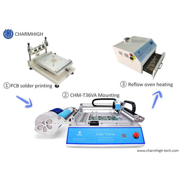 Quality Small SMT Line Stencil Printer / CHMT36VA Pick and Place Machine / Reflow Oven 420 for sale