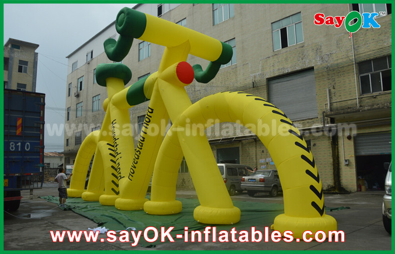 China Customized Shape Giant Promotional Inflatable Bicycle Model with CE Blower factory