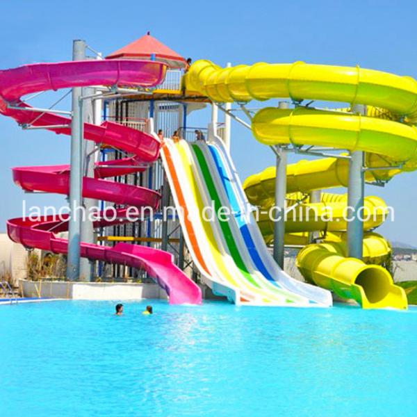 Quality Rafting Spiral Amusement Park Water Slide Rainbow Racer For Aqua Park for sale