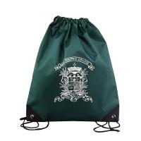 China 210D Polyester Woven Packaging Bags Dark Green Single Side Image For Advertising factory