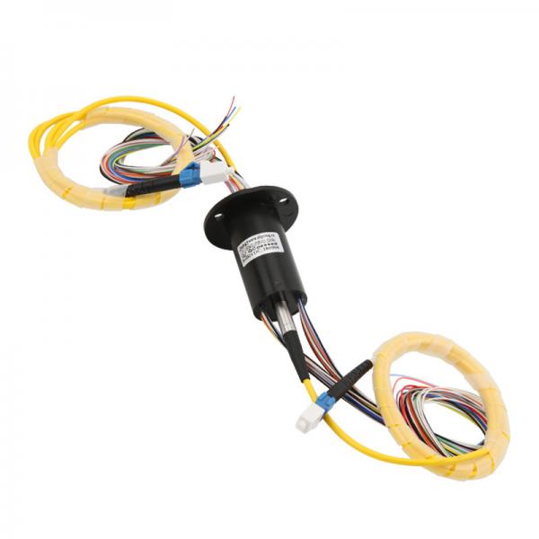 Quality 24 Circuits 2A Single Mode Rotary Slip Ring 300rpm Fiber Optic Rotary Joint for sale