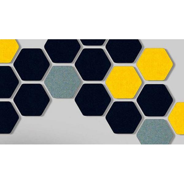 Quality Multicolor Polyester Hexagon Sound Panels Practical Moistureproof for sale