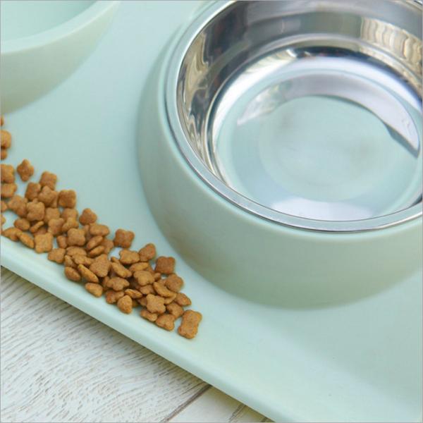 Quality Fashionalbe Pet Food Feeder / Combination Double Bowl Thick Non - Tasteless for sale