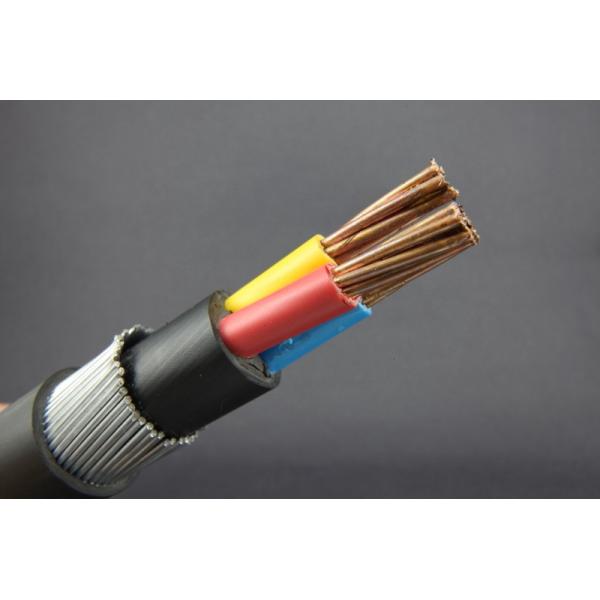 Quality Black 4 Core 600V 35mm2 XLPE Power Cables Anti Chemical Corrosion for sale