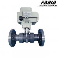 China Double Ream Flanged Ball Valve Soft Seal Electric Industrial Valve factory