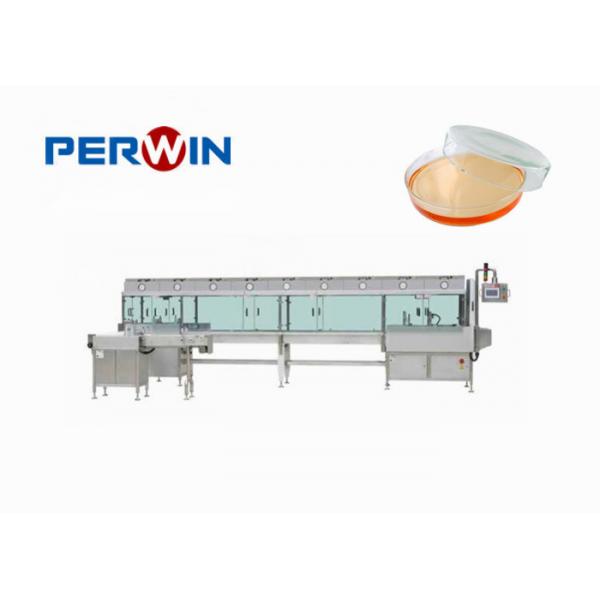 Quality 6 Lanes Petri Dish Filling Machine GMP Certified Cell Culture 4800 Pcs/Hour for sale