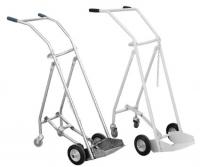China SS 201/304 Oxygen Tank Trolley , Foldable Medical Oxygen Cylinder Trolley factory