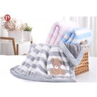 China Thermal Weighted Toddler Warm Baby Blanket Double Layers Cartoon Pattern Polyester Plush Flannel for sale