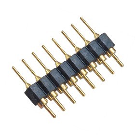 Quality Straight type 8P  WCON PCB 2.54mm Round Pin Connector  With PPS plastic black color ROHS for sale