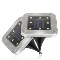 China 8 LEDs Rgb Recessed Ground Light Wireless Type Solar Powered For Lawn Pathway for sale