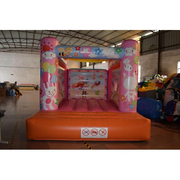 Quality Cute Rabbit Inflatable Jump House 3x4m / Kids Small Bouncy Castle for sale