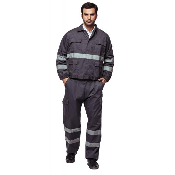 Quality Pilling Resistance Industrial Work Uniforms With Double Stitching And Back Elastic for sale