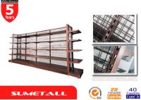 China Metal Gondola Store Shelving / Department Store Shelving With Wire Mesh Panel factory