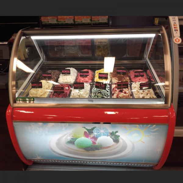 Quality Multifunctional Ice Cream Showcase For Dessert Shop for sale