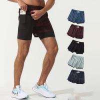 China                  Camo Running Shorts Men 2 in 1 Double-Deck Quick Dry Gym Sport Shorts Fitness Jogging Workout Shorts Men Sports Short Pants              factory