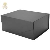 Quality Handmade Magnetic Closure Rigid Boxes Magnetic Presentation Box Black Paperboard for sale