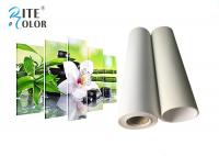 China 260g Roll To Roll Eco Solvent Media , Bright White Matte Polyester Digital Printing Canvas Roll factory