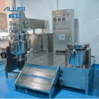 China Hydraulic Lifting 300L Body Lotion Homogenizer Vaseline Making Machine Vacuum Emulsifying Mixer factory