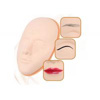 China 3D Eyebrow Lip Microblading Silicone Practice Skin Makeup Mannequin Head Tattoo Face Training factory