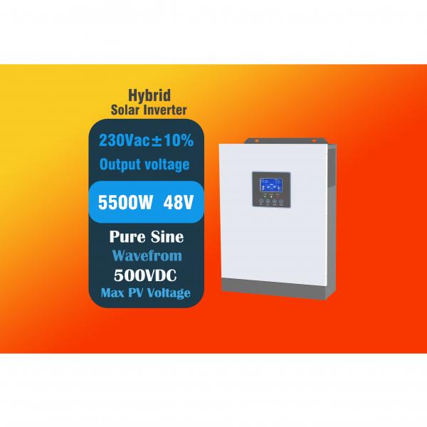 Quality Off Grid Single Phase Hybrid Inverter High Efficiency 5.5KW for sale