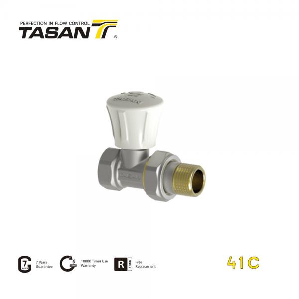 Quality Threaded Brass Straight Radiator Valves TASAN Valves For Oil Pipelines 41C for sale