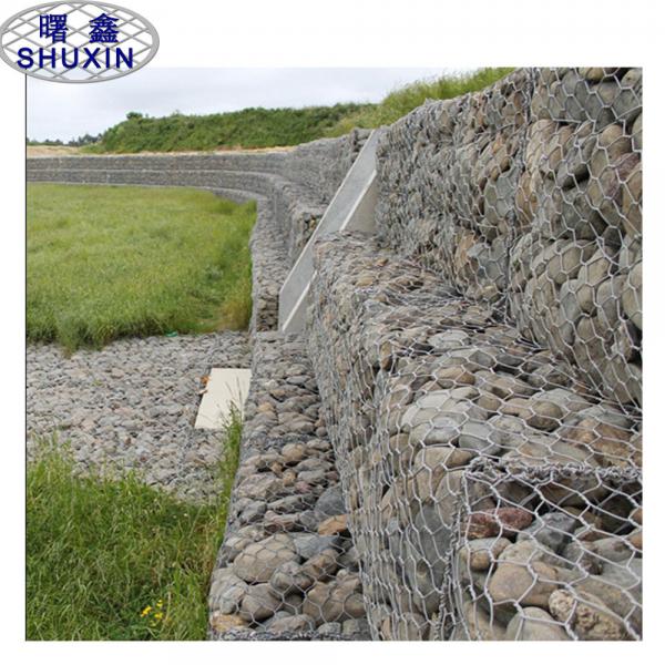 Quality Rustproof Galvanized Hexagon Galfan Gabion Baskets For Seawall Protection for sale