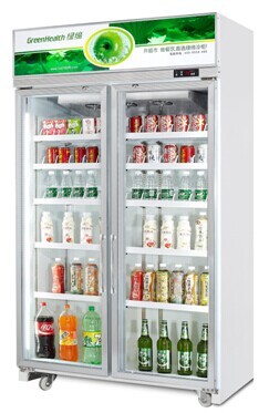 Quality Upright Commercial Beverage Cooler For Cold Drinks / Pepsi Display Fridge With for sale