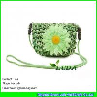 China LUDA Women Crochet Sling Shoulder Handbag Cross Body Beach straw Bag Summer Purse factory