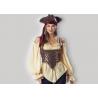 China Rustic Pirate Lady 1024  Halloween Adult Costumes Brown Yellow Red Mixed Color factory