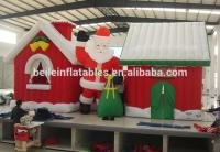 China Used commercial inflatable red christmas house for festival factory