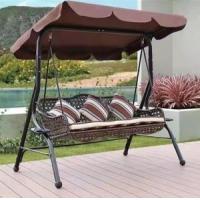 China 500KG Load 3 Person Canopy Swing UV Resistant Three Person Porch Swing factory