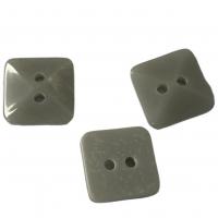 Quality 2 Hole Plastic Square Shirt Buttons Convex Face With Rainbow Effect for sale