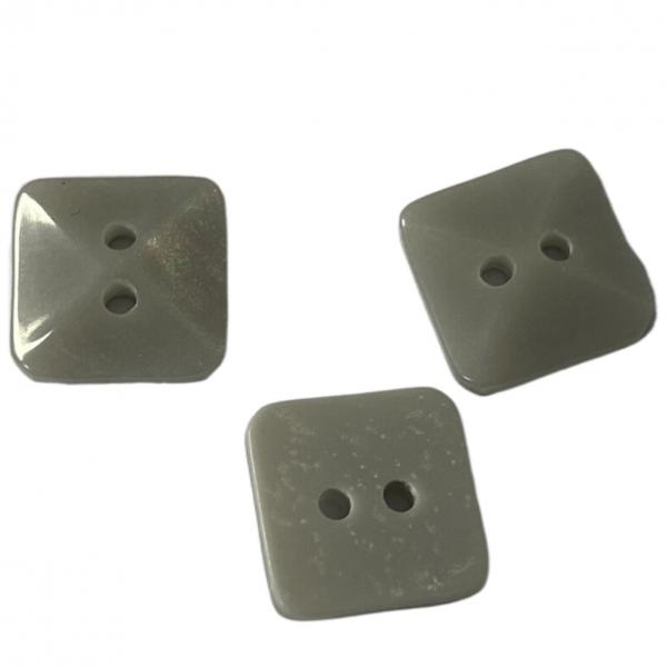 Quality 2 Hole Plastic Square Shirt Buttons Convex Face With Rainbow Effect for sale