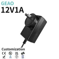 Quality 12V 1A Interchangeable Power Adapter ABS+PC Swappable Multi Function Adapter for sale