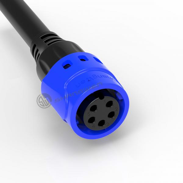 Quality Plastic IP67 Power Connector Self Locking Industrial 5 Pin Female Connector for sale