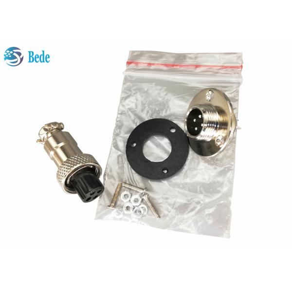 Quality Round Flange 2~7 Pins Gx12 Aviation Connector 3A 200V For Panel Mounting for sale