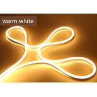 Quality Warm White LED Neon Flex Strip 2.77cm Cuttable Length Anti Aging Jacket for sale