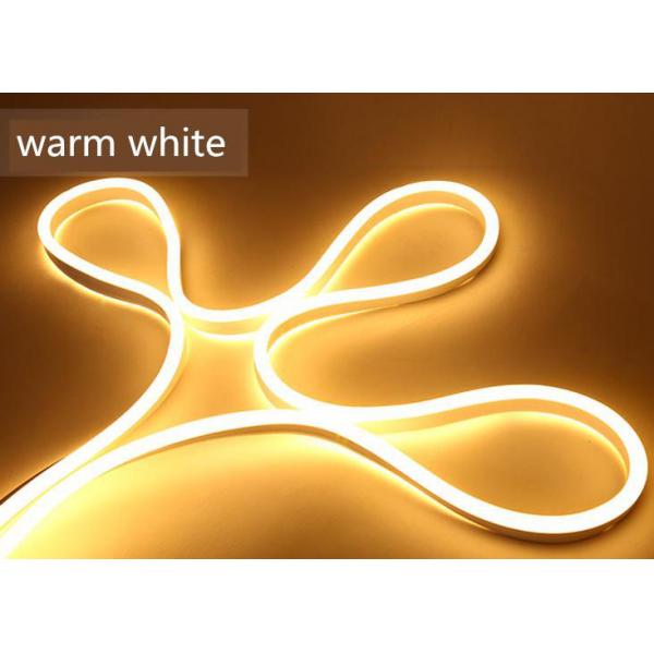 Quality Warm White LED Neon Flex Strip 2.77cm Cuttable Length Anti Aging Jacket for sale