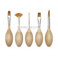 China Creative Egg Art Professional Face Painting Brushes With High Grade Vegan Taklon Hair factory