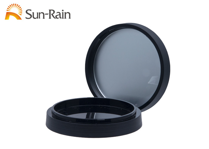 China Beauty Cosmetic Plastic Blusher Black ABS Blush Case With Mirror SF0806A factory