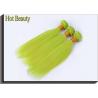 China Fluorescent Green Virgin Human Hair Extensions No Shedding 100g / Pack factory